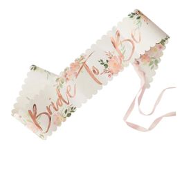 Bride to Be Floral Sash
