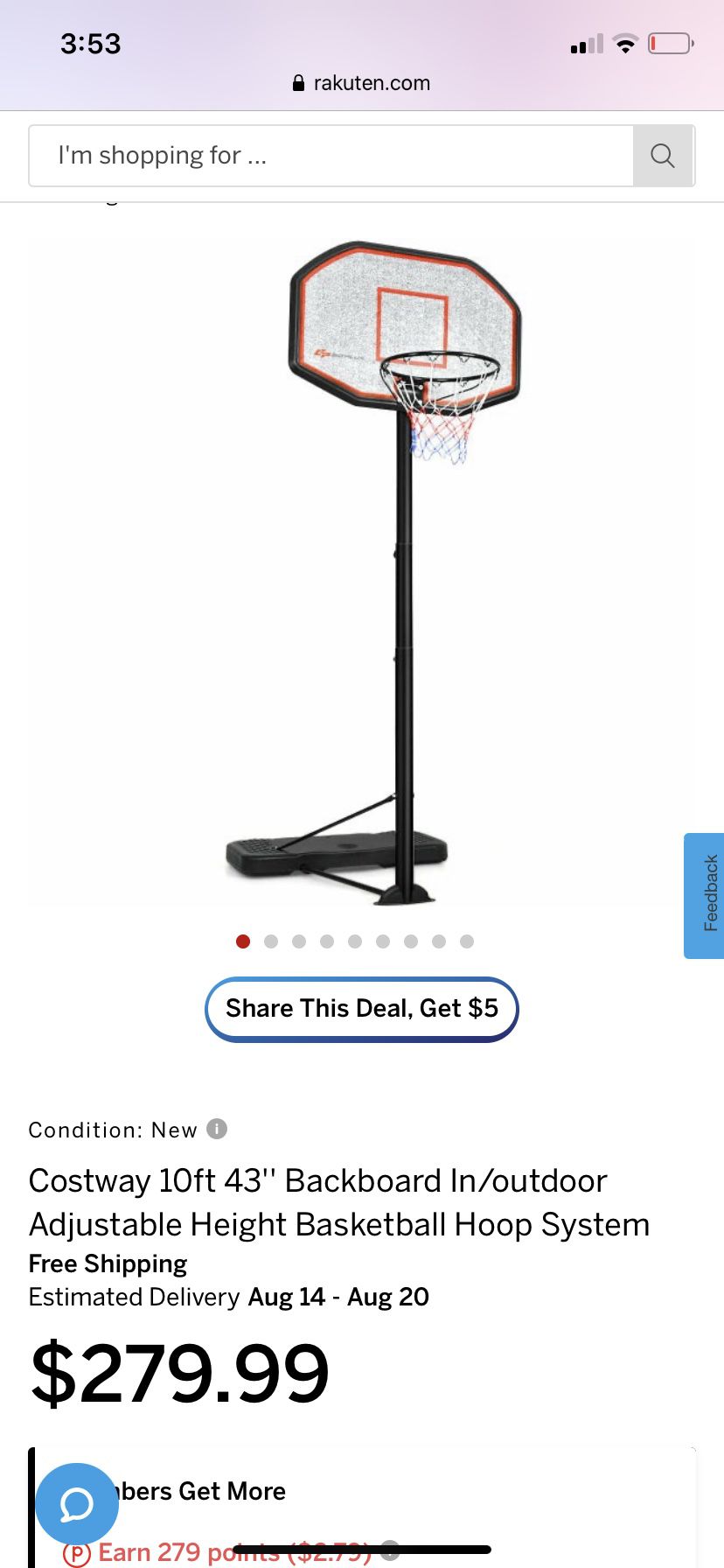 Basketball hoop system