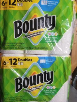 Bounty 6 = 12 Paper  TOWELS ($11 each)