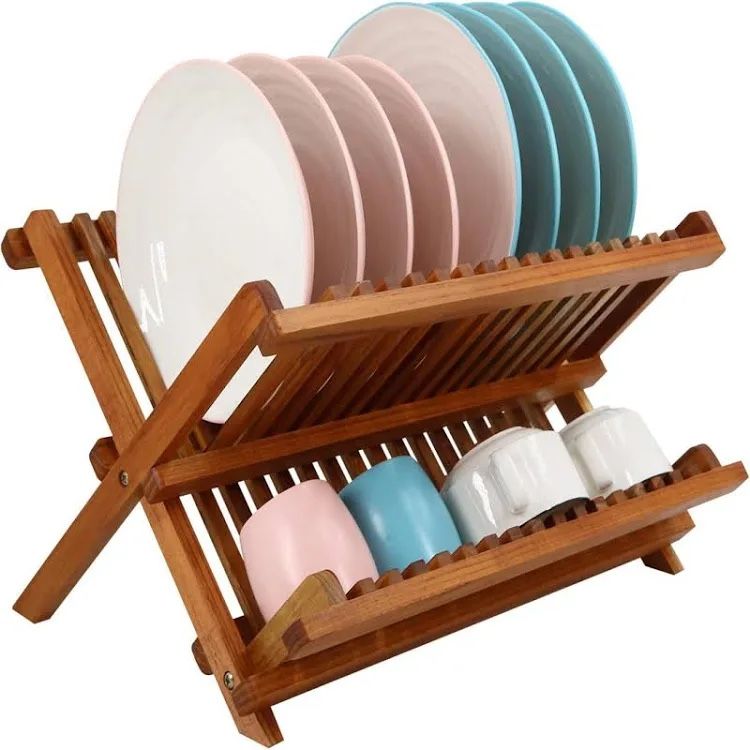 Bamboo Collapsible Dish Drying Rack
