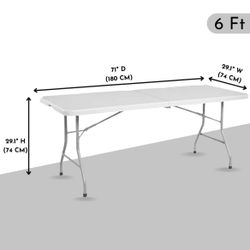 Lifetime Commercial 6' Fold-in-Half Table
