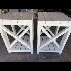 Farmhouse Living Room End Tables