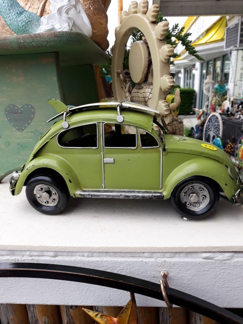 Cool tabletop VW bug with surfboards