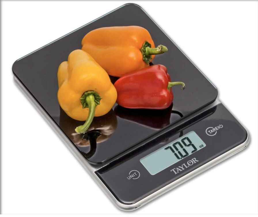Taylor Glass Top Kitchen Scale - Black