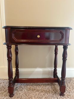 Wood side table