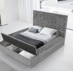 New Velvet Bed Available In King 