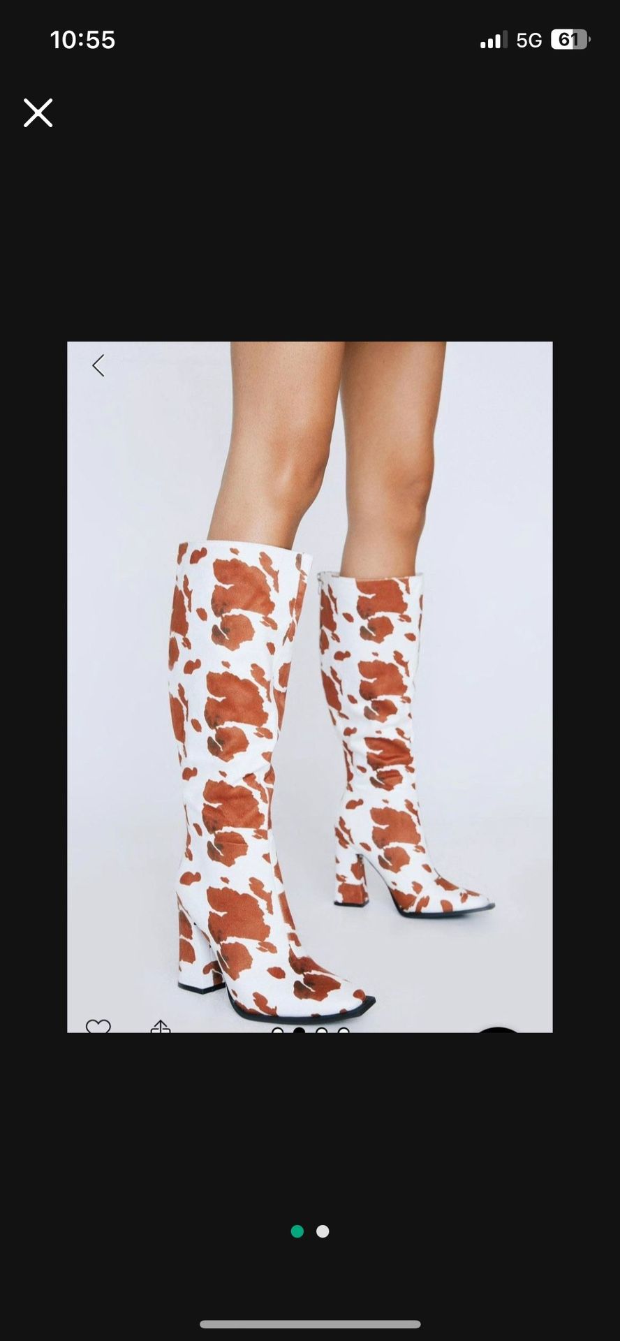 Cow print Boots