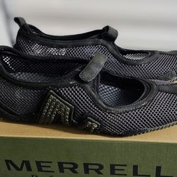 Merrell Womens Relay Tour Black Mary Jane Flats sz 9