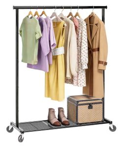 New! Heavy duty rolling rack/garment rack