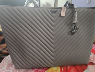 Gray Zipped Tote Bag