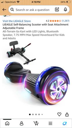Seat Attachment for Hoverboard