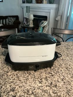 Vintage West Bend 6 Qt Multi-Purpose Slow Cooker Glass Lid 84176 Non Stick