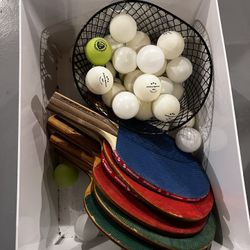 Ping Pong Paddles And Balls