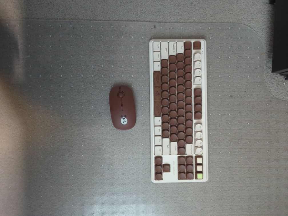 Godiva mechanical keyboard and color matching mouse