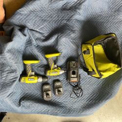 Impact Driver  And Drill With 2 Batteries 