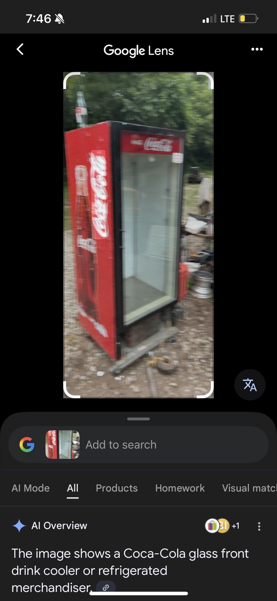 Old Coke Cola Fridge