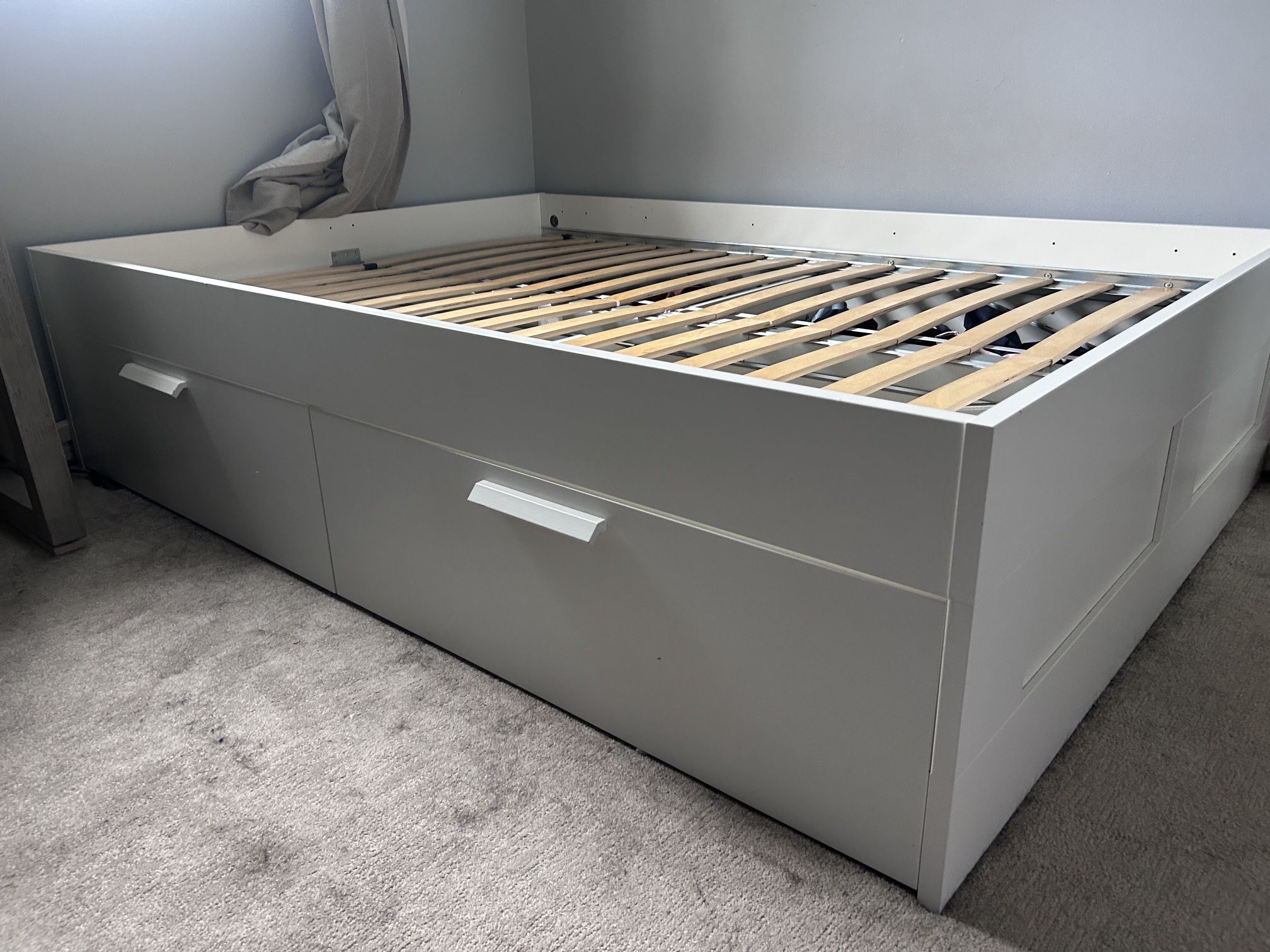 Full Size Platform Bed With Storage Drawers