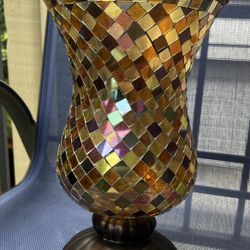 Partylite Hurricane Mosaic Glass Candle Holder