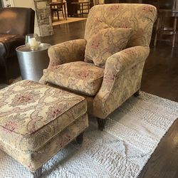 McCreery Furniture Roll Arm Chair And Ottoman