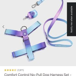 Spark Paws - BRAND NEW - Size MEDIUM - Comfort Control No-Pull Dog Harness Set - 90s Retro