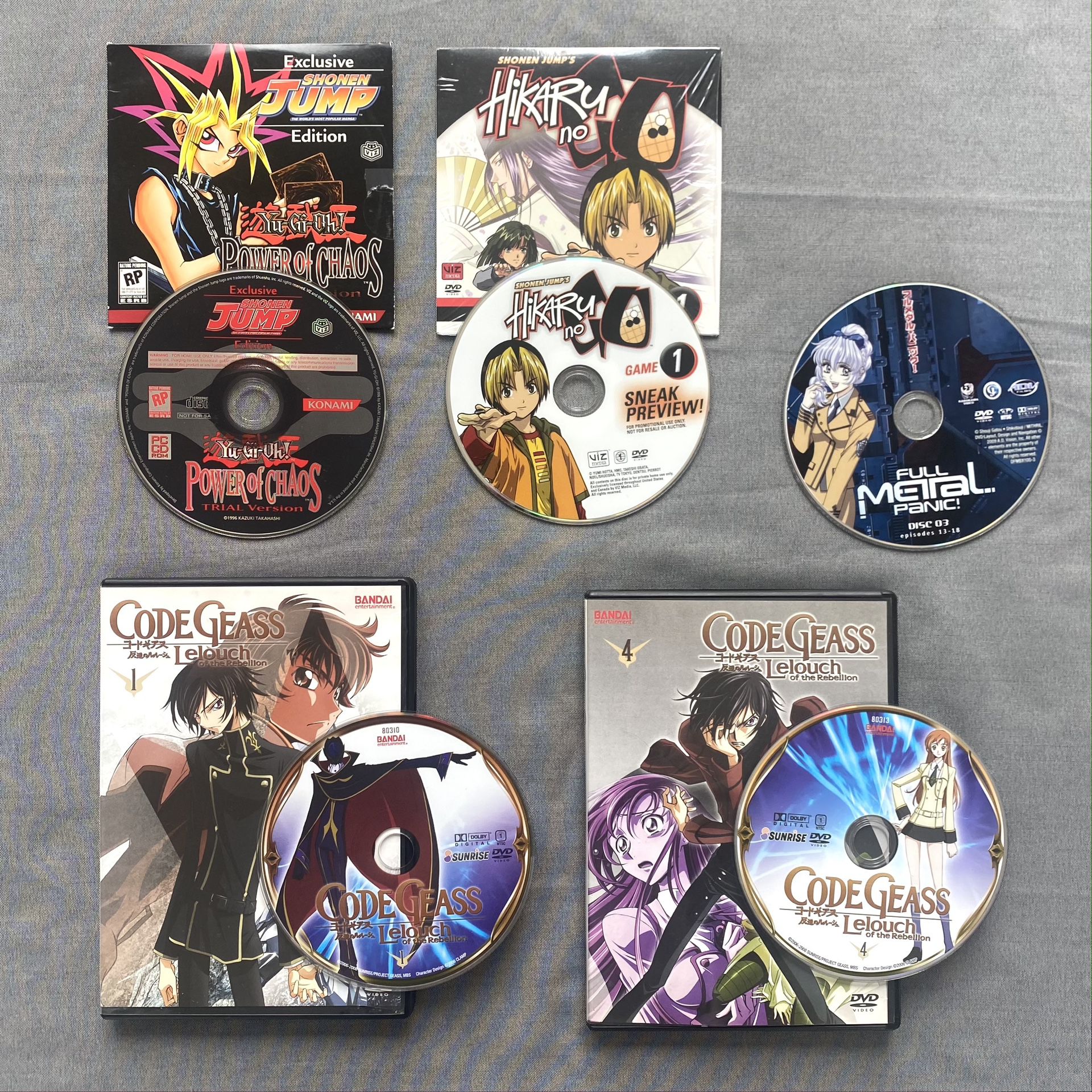 VTG 2001-2009 Shonen Jump Yugioh Hikaru No Go Code Geass Full Metal Anime - LOT