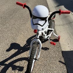 Star Wars Storm Trooper Kids Bike and Helmet 
