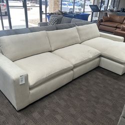 Cream Cloud Linen Sectional 