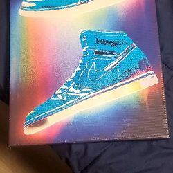 Canvas Nikes Shoe Art