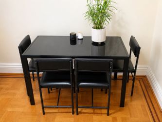 Black Table with Chairs
