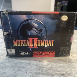 Mortal Kombat 2 Video Game Box Only For Super Nintendo SNES 