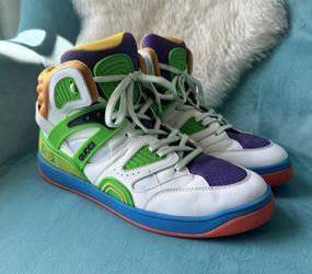 GUCCI BASKET SIZE 11 TRUE TO SIZE CLEAN AND CRISP(BUZZ LIGHT-YEAR COLORS)