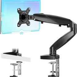 NicBex Single Monitor Mount, Adjustable Monitor Stand for 15 to 27 inch Screens, VESA Monitor Mount with 75x75/100x100 mm, Computer Monitor Arm Holds 