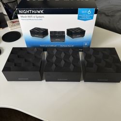 NETGEAR NIGHTHAWK WIFI 6 ROUTER with SATELLITES 