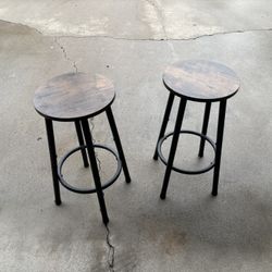 Wood Top Bar Stools