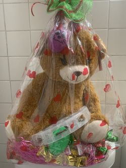 Easter teddy with candy