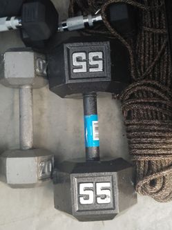 55 lb dumbell