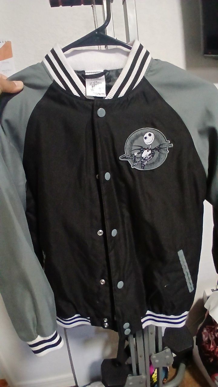 Disney Varsity Jacket Nightmare Before Christmas Jack Kids Size 7/8