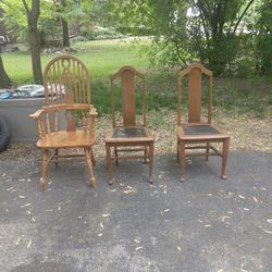 THREE. ANTIQUE. CHAIRS. 500. FOR. ALL. OR. BEST OFFER