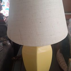 Yellow Retro Vintage Lamp With Shade