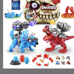 Toy dinosaur smash Island