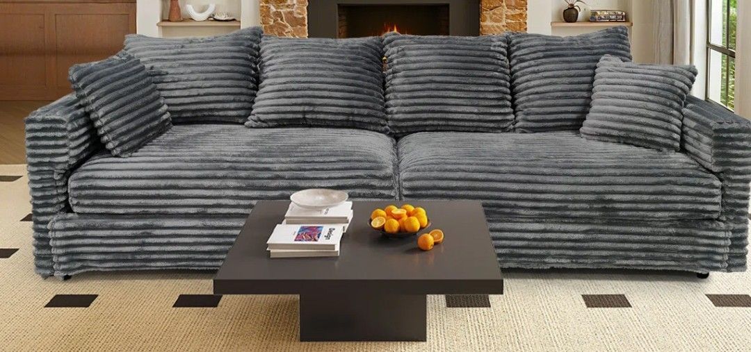 Corduroy 2 Seater Chenille Couch
