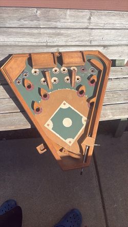 Wooden pinball game