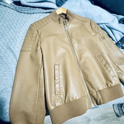 Brown Faux Leather jacket 
