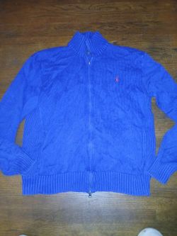Men Clothes Size XL Full Zip Polo Sweater 