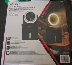 Infinity X1 Solar Rechargeable Misting Fan