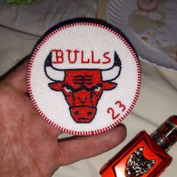 Chicago Bulls Medallion Hand Beaded Petodie Wraped
