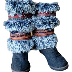 Faux Fur 11 Inch Tall Winter Boot Covers
