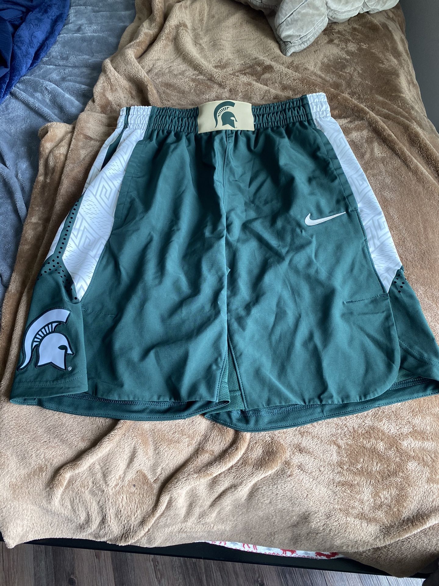 Michigan State Nike Authentic Basketball Shorts Size Medium $50