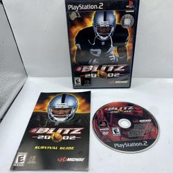 NFL Blitz 2002 (Sony PlayStation 2, PS2) CIB W/Manual Tested Raiders C. Woodson 