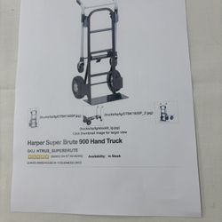 Harper Super Brute 900 Hand Truck. $300.00